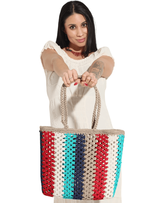 Fashion Corner LA Crochette Mexican Tote Bag Multicolored (Copy)