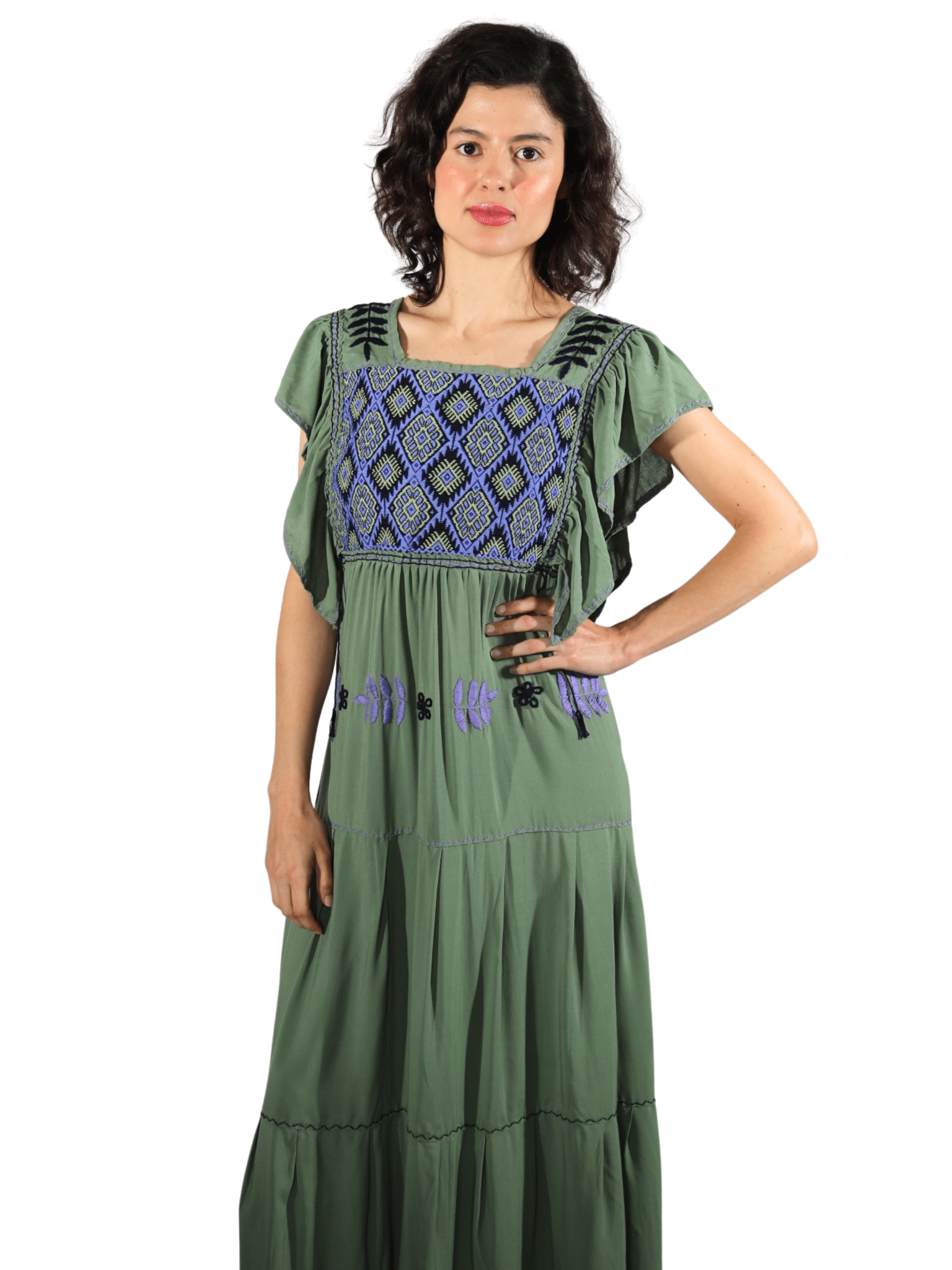 Fashion Corner LA Mexican Dress Traditional | Green