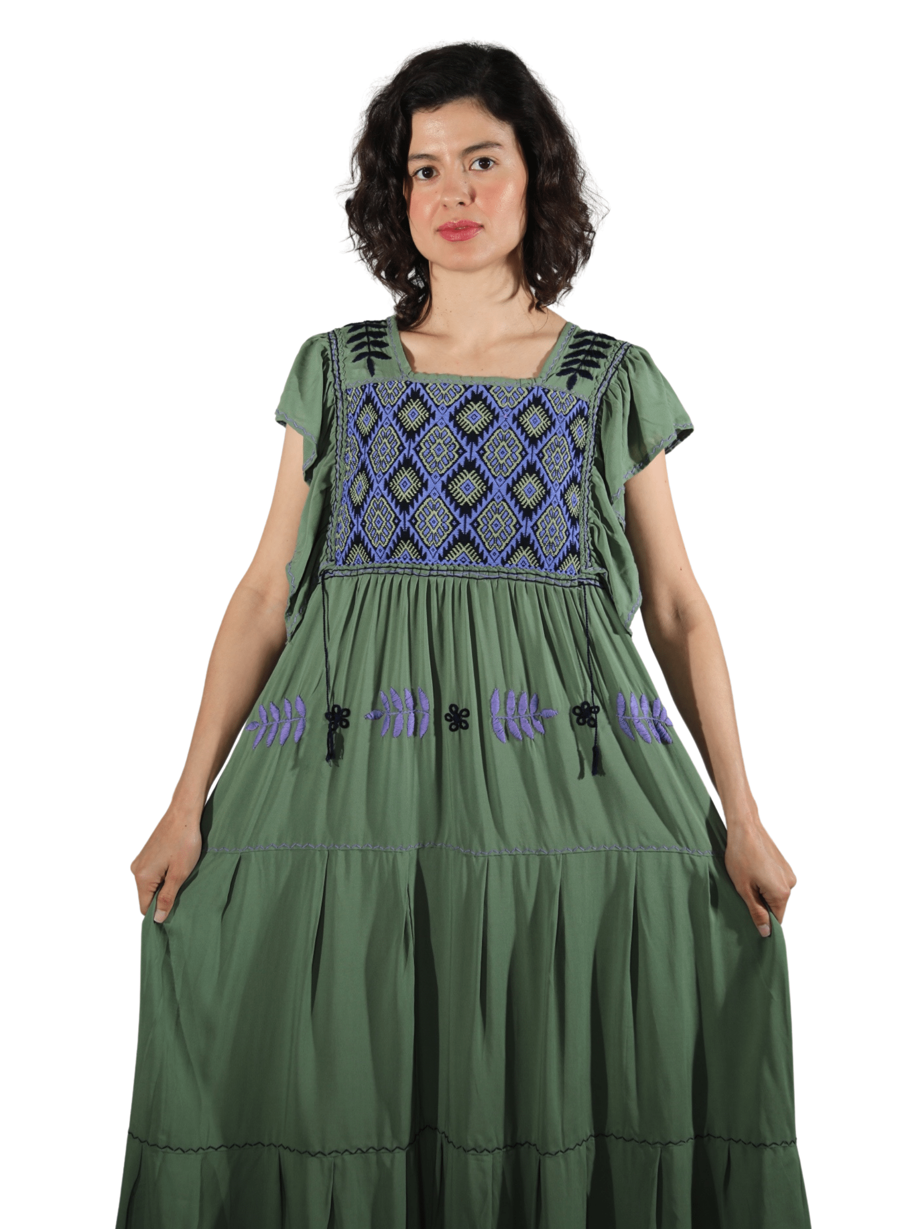 Fashion Corner LA Mexican Dress Traditional | Green
