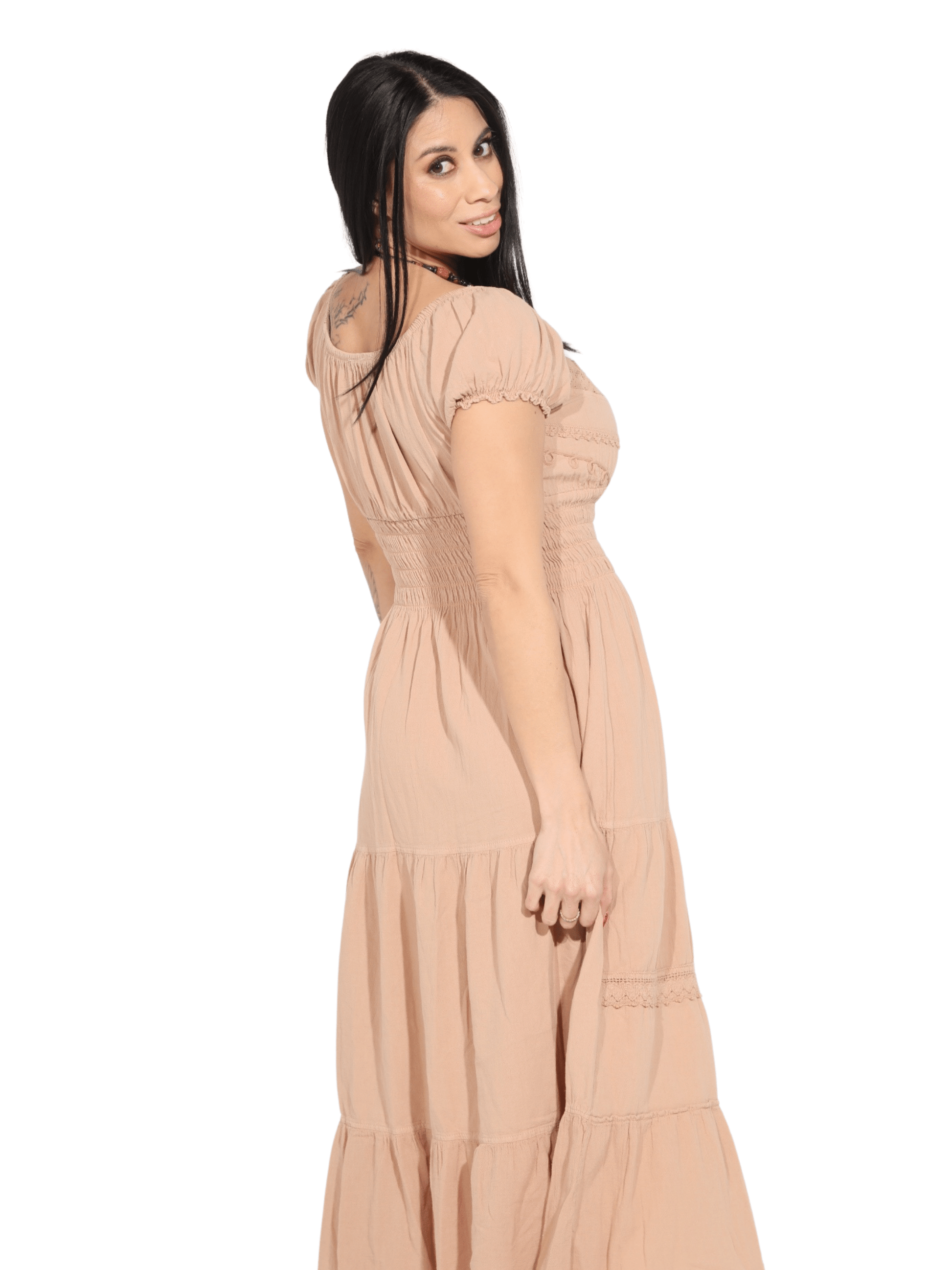 Fashion Corner LA Salmon Colored Vestido Peruano (Copy Needed)