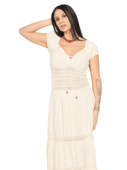 Fashion Corner LA White Vestido Peruano 3 (Copy + Price + Weight Needed)