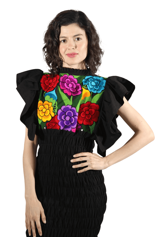 Fashion Corner LA Black Mexican Fiesta Dress