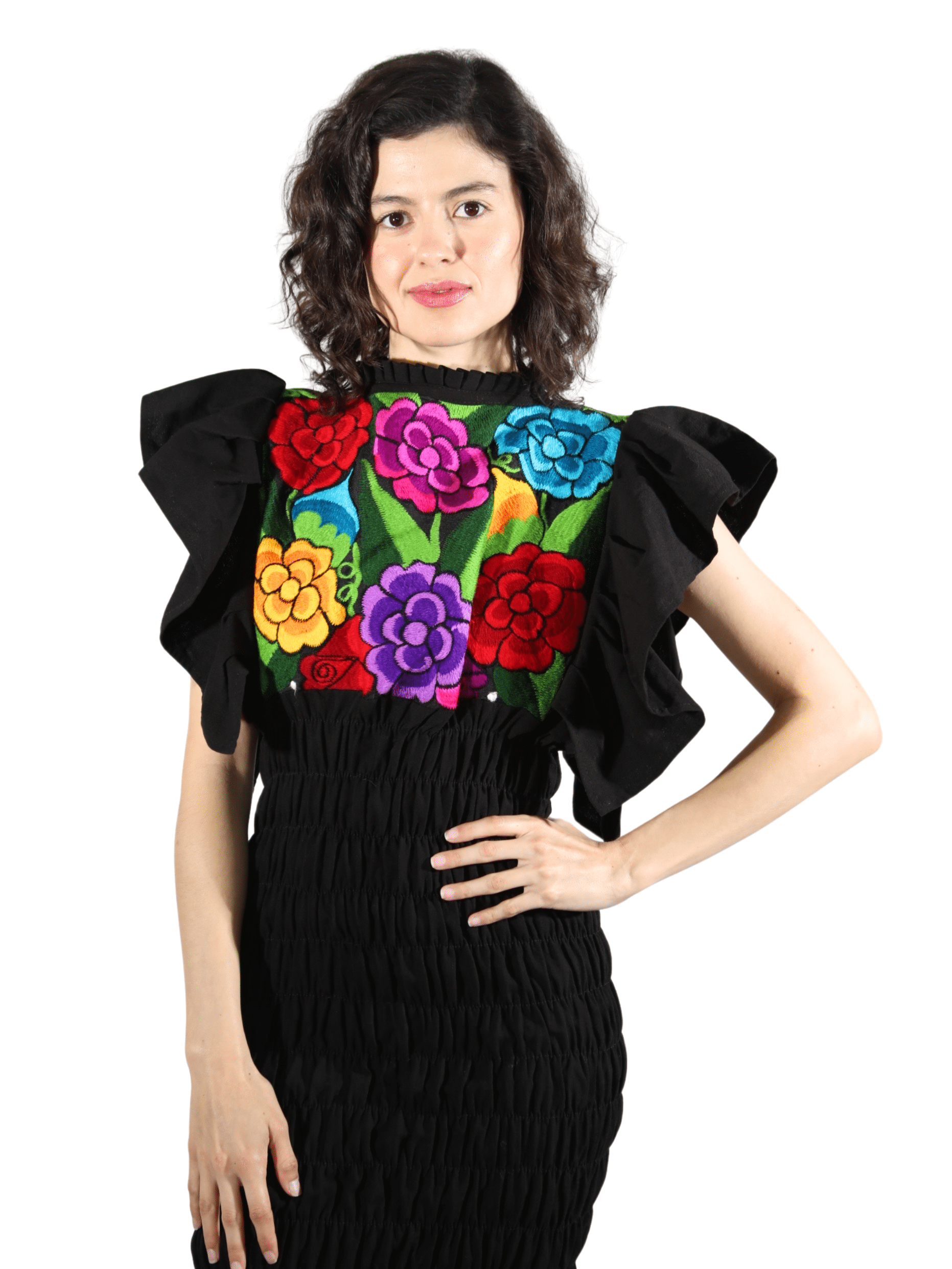 Fashion Corner LA Black Mexican Fiesta Dress