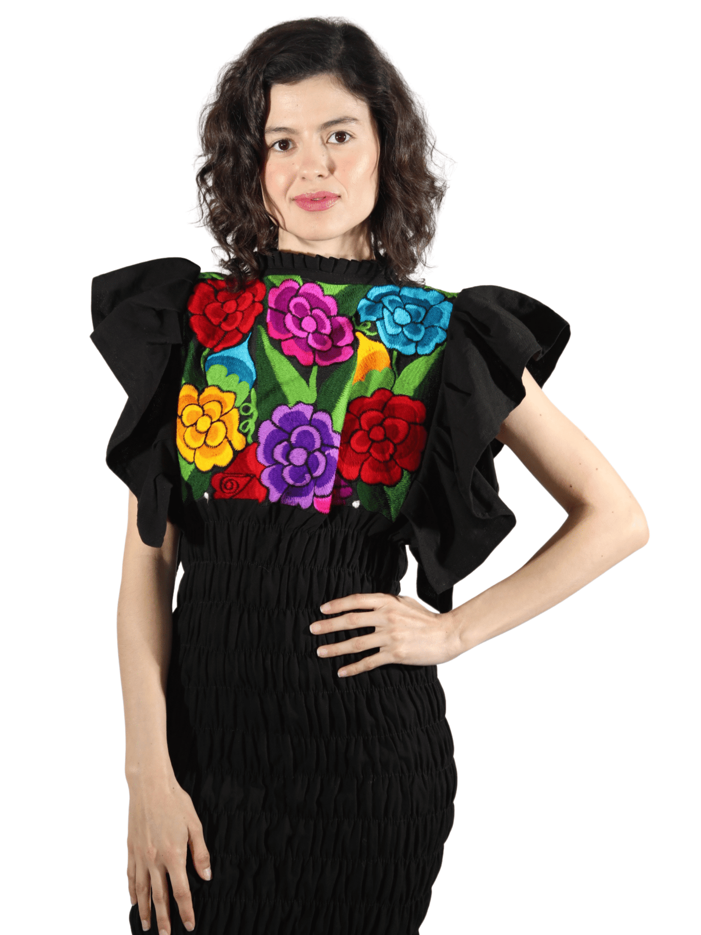 Fashion Corner LA Black Mexican Fiesta Dress