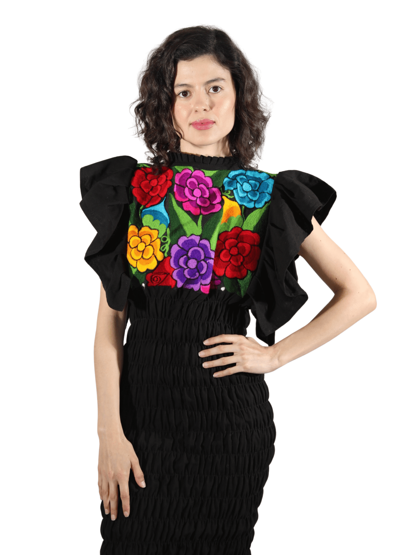 Fashion Corner LA Black Mexican Fiesta Dress