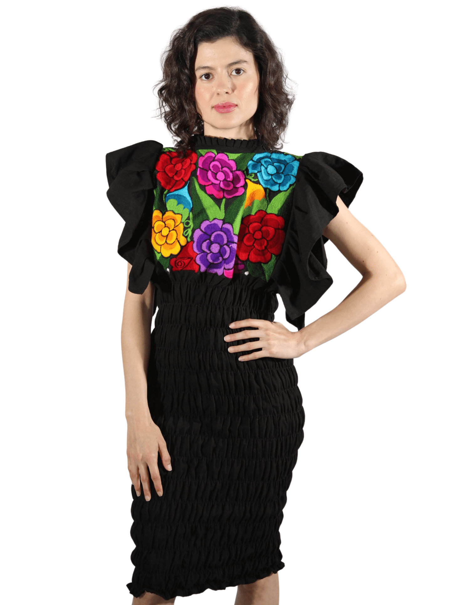 Fashion Corner LA Black Mexican Fiesta Dress