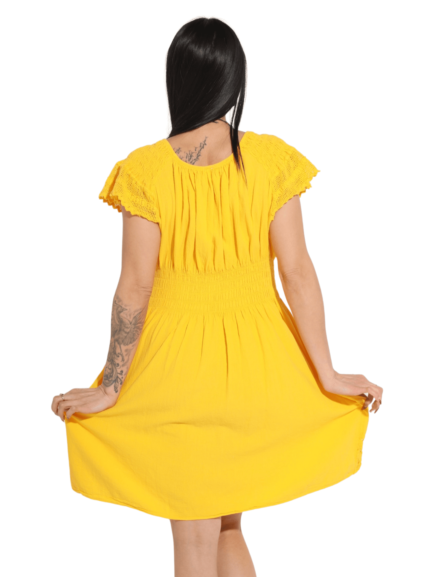 Fashion Corner LA Bright yellow Vestido Peruano (Copy Needed)