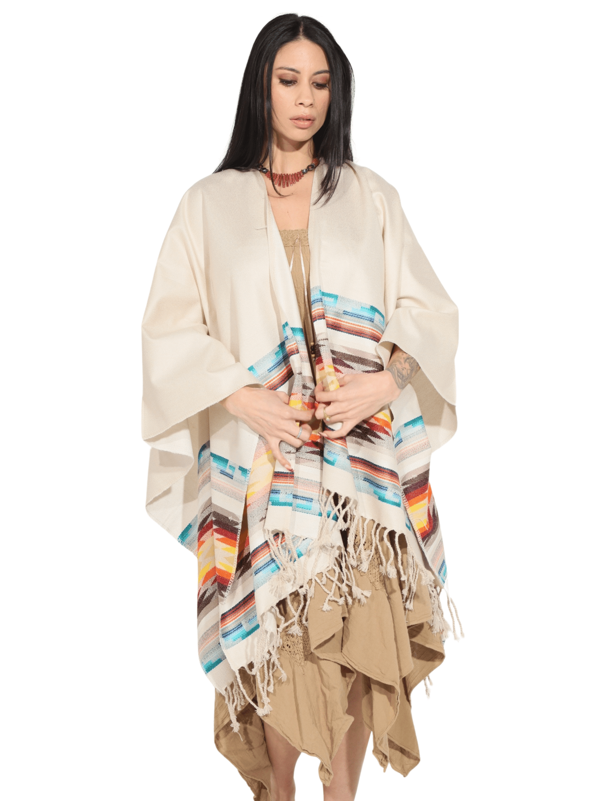 Fashion Corner LA Creme Colored Serape (Capa Andina) [Copy Needed]