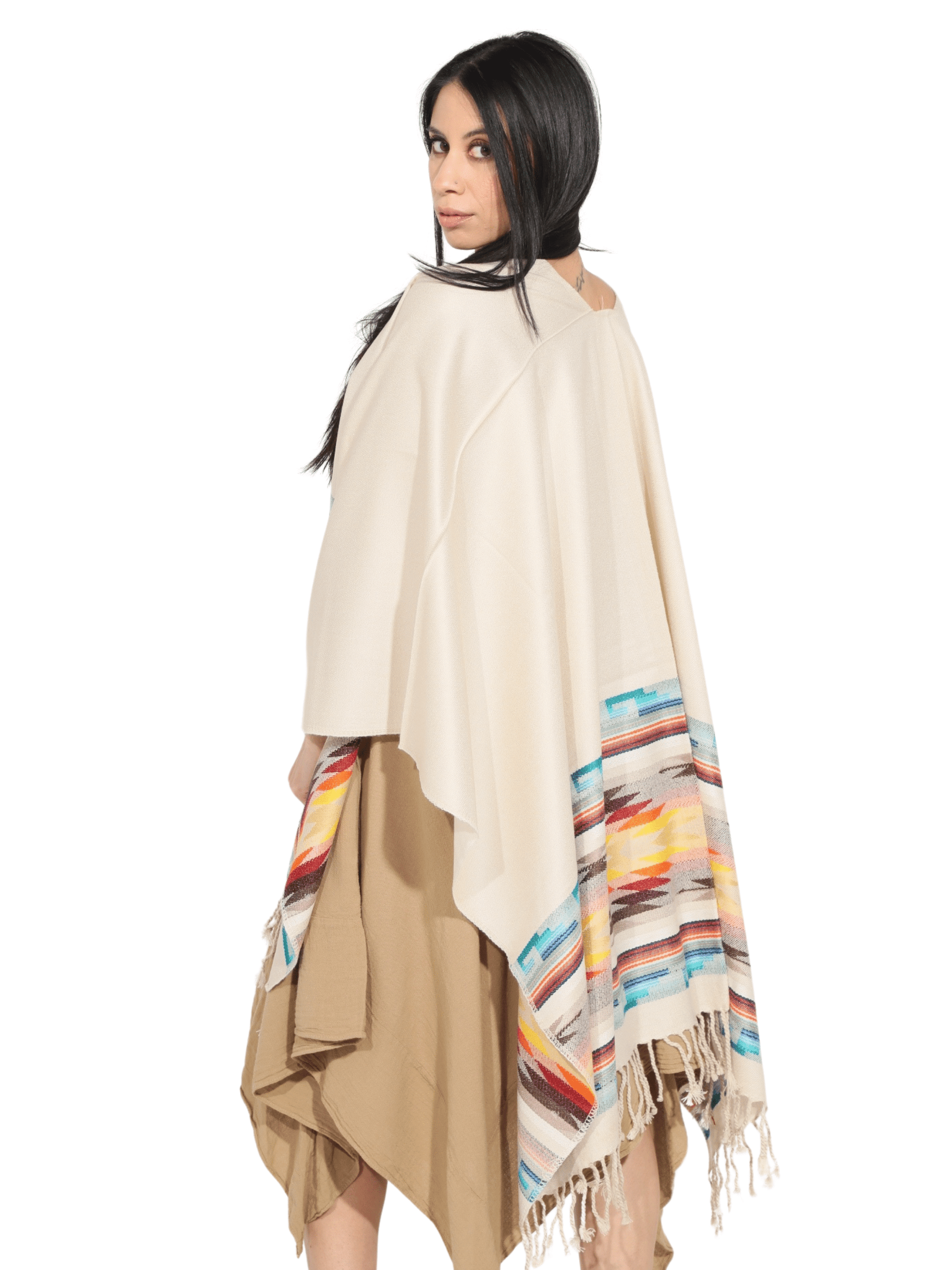 Fashion Corner LA Creme Colored Serape (Capa Andina) [Copy Needed]