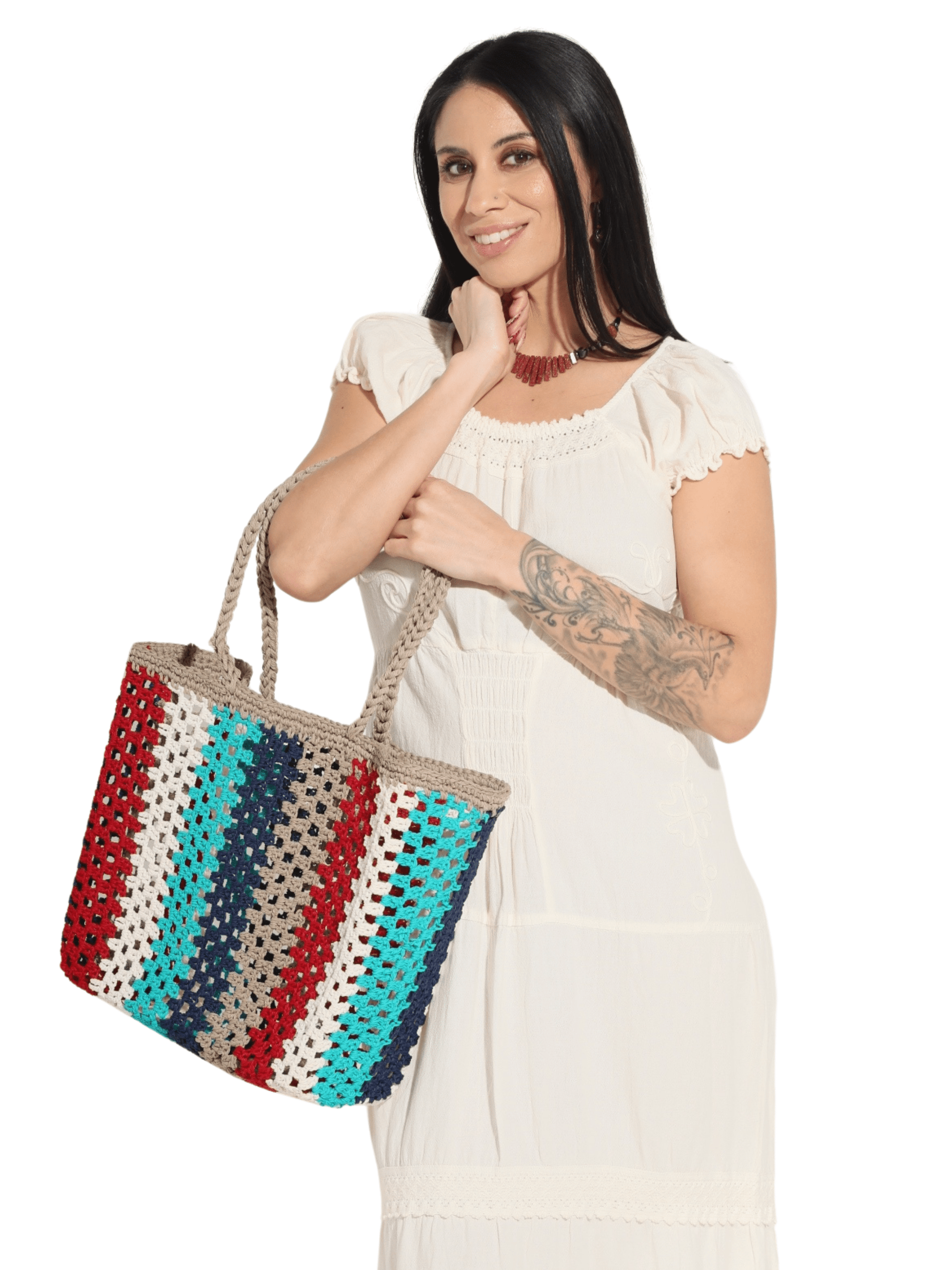 Fashion Corner LA Crochette Mexican Tote Bag Multicolored (Copy)