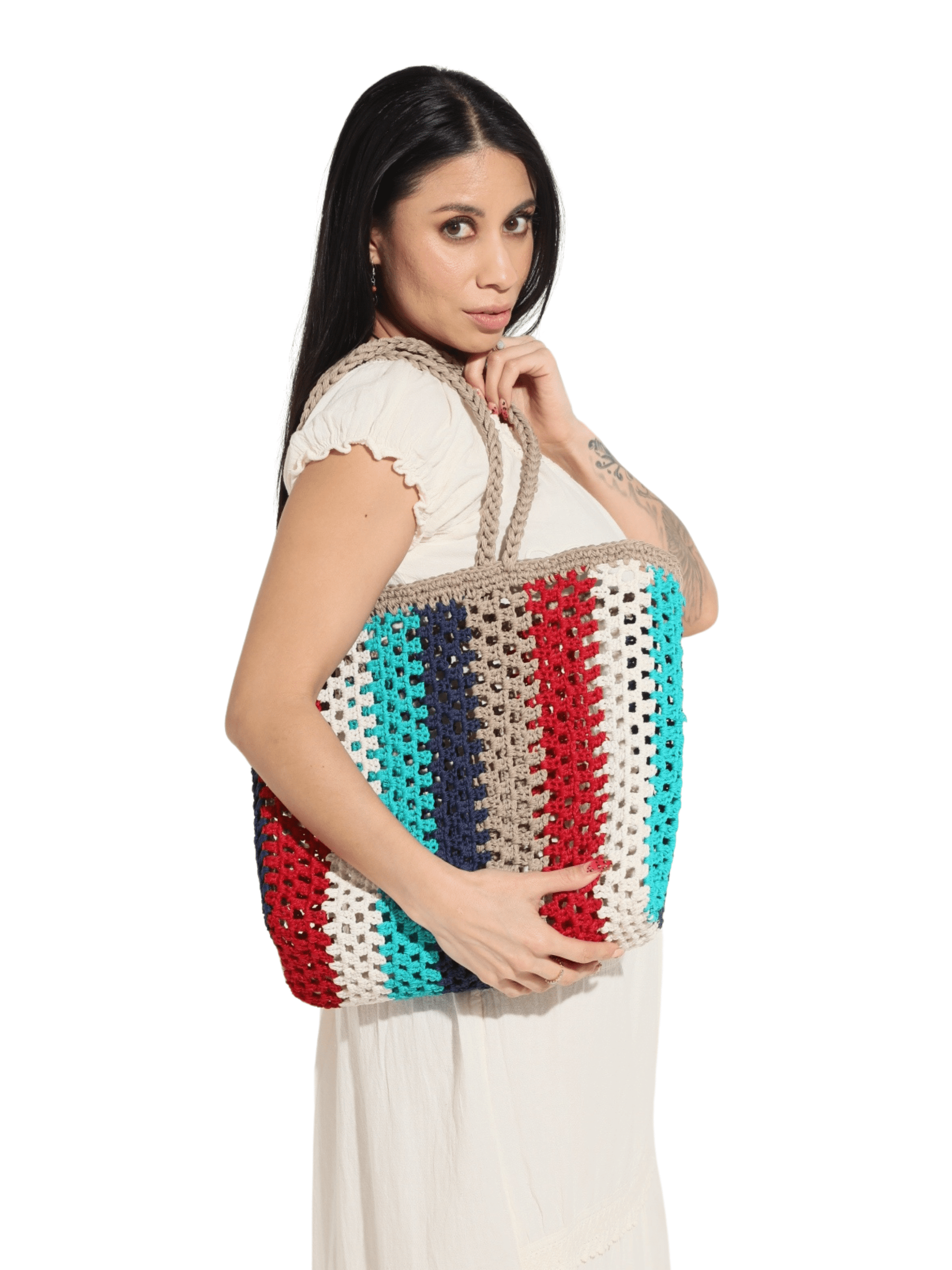 Fashion Corner LA Crochette Mexican Tote Bag Multicolored (Copy)
