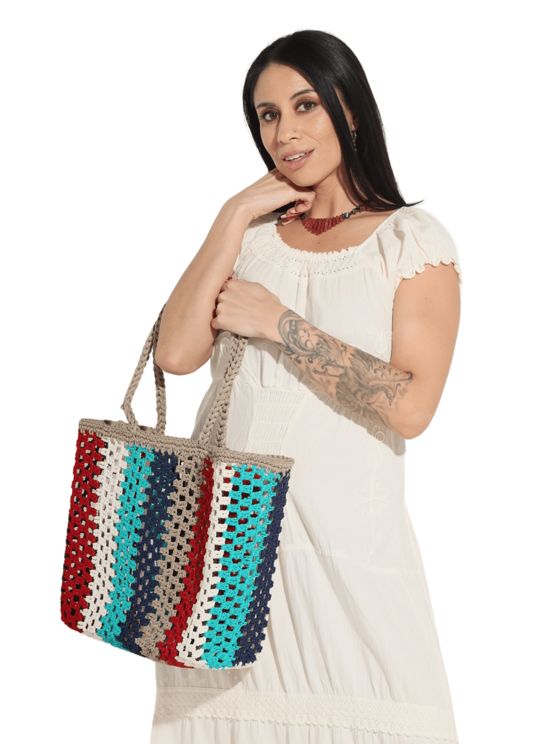 Fashion Corner LA Crochette Mexican Tote Bag Multicolored (Copy)
