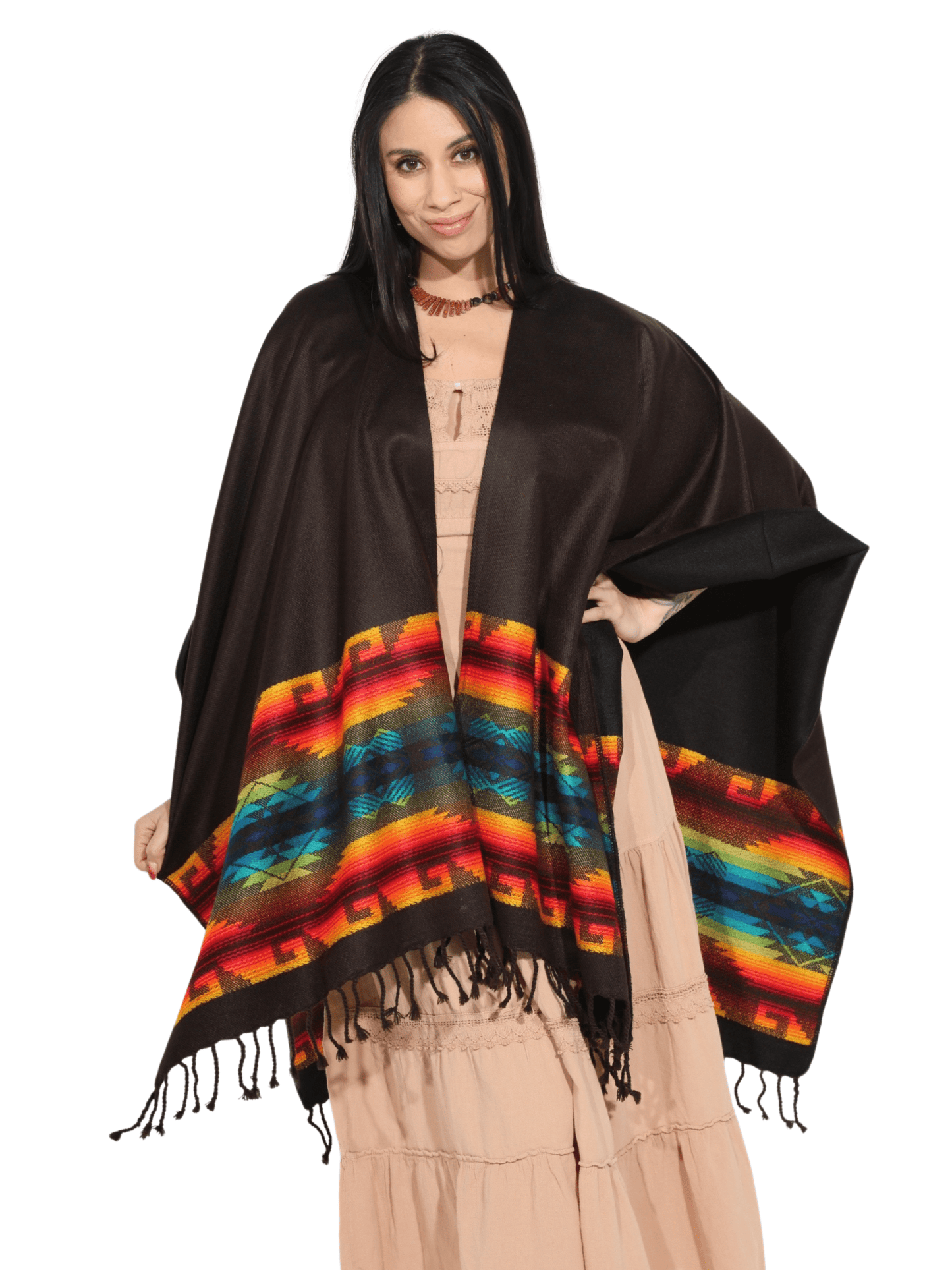 Fashion Corner LA Dark Brown Serape (Capa Andina) [Copy Needed]