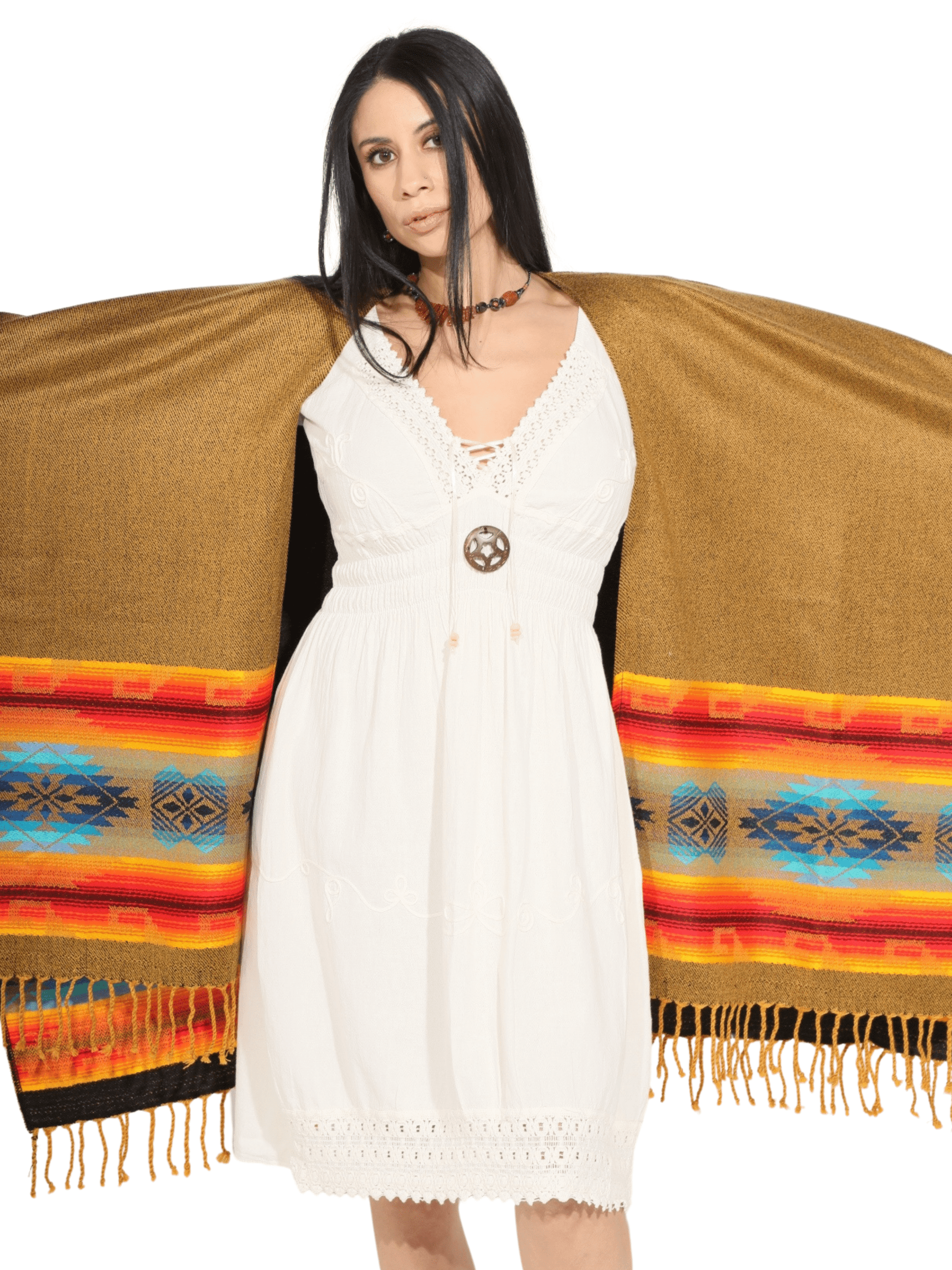 Fashion Corner LA Dark Yellow Serape (Capa Andina) [Copy Needed]