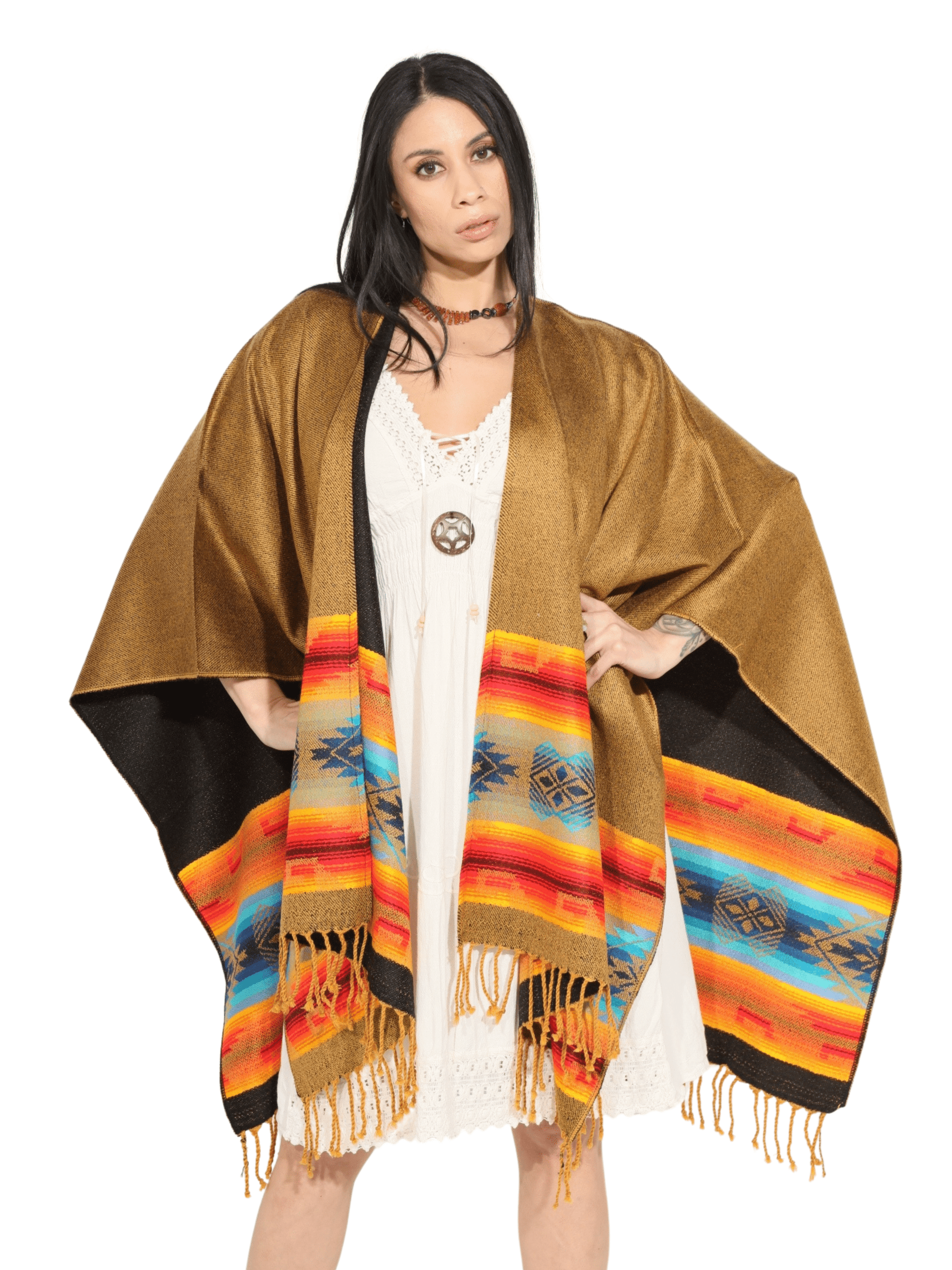 Fashion Corner LA Dark Yellow Serape (Capa Andina) [Copy Needed]