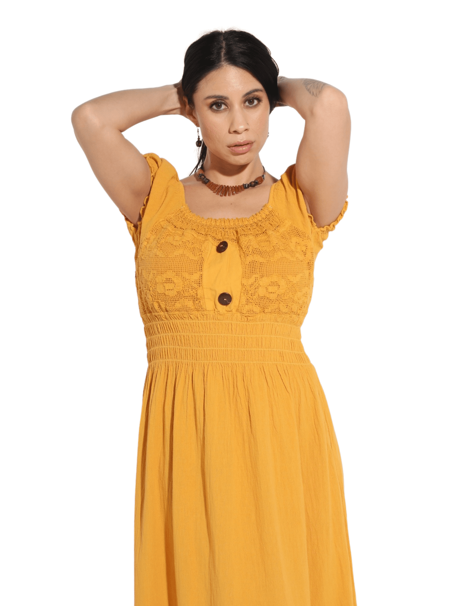 Fashion Corner LA Dark Yellow Vestido Peruano (Copy Needed)