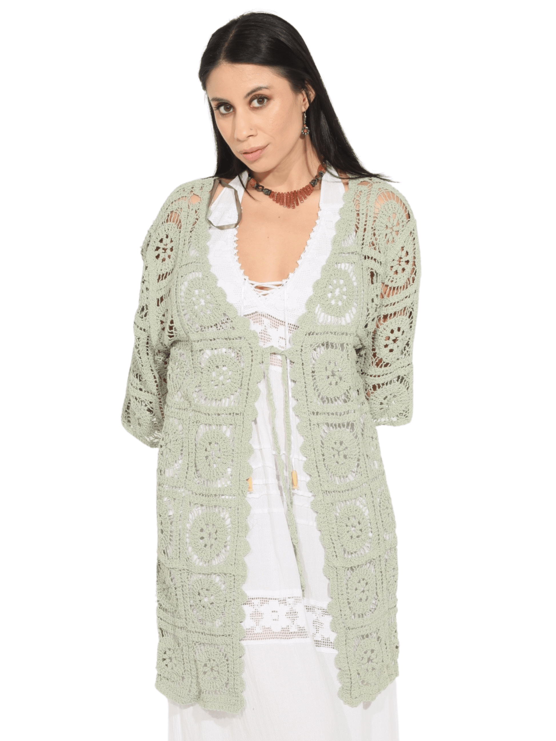 Fashion Corner LA Green Crochet Vest (Copy Needed)