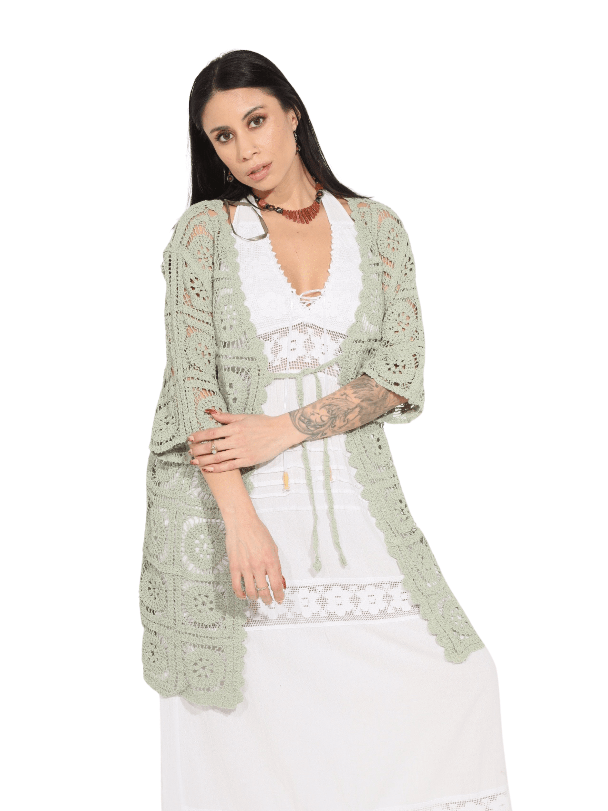 Fashion Corner LA Green Crochet Vest (Copy Needed)