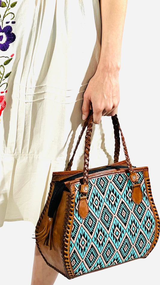 Fashion Corner LA Handmade Mexican Bags | Teal