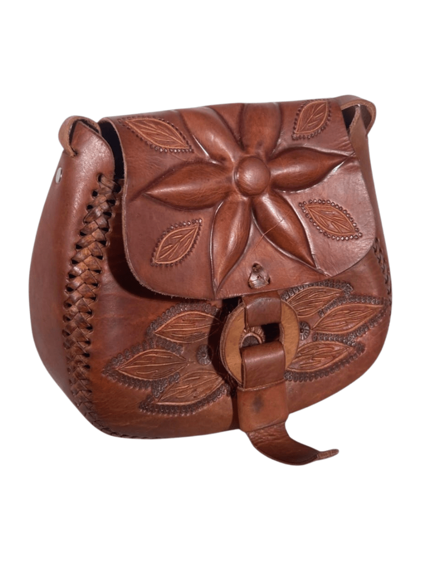 Fashion Corner LA Mexican Bag | Brown Leather Crossbody Bag