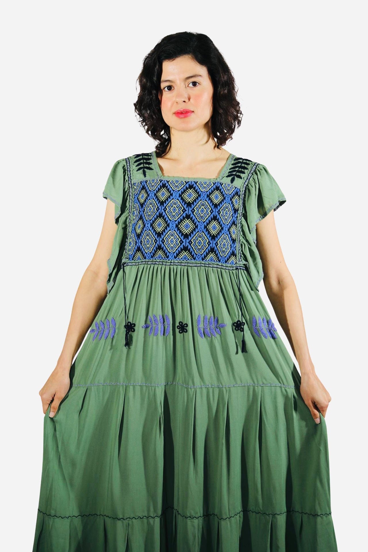 Fashion Corner LA Mexican Dress Traditional | Green