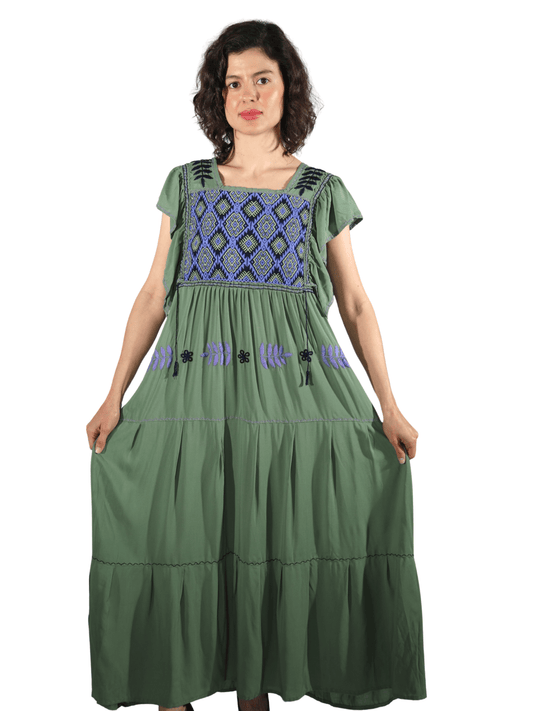 Fashion Corner LA Mexican Dress Traditional | Green