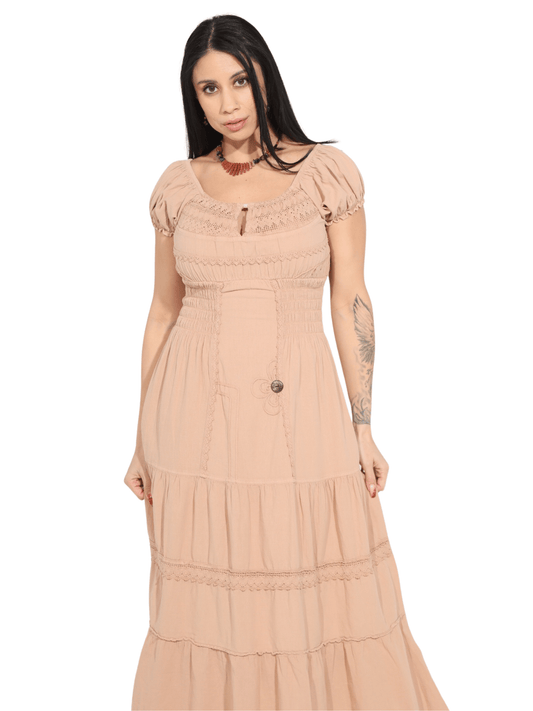 Fashion Corner LA Salmon Colored Vestido Peruano (Copy Needed)