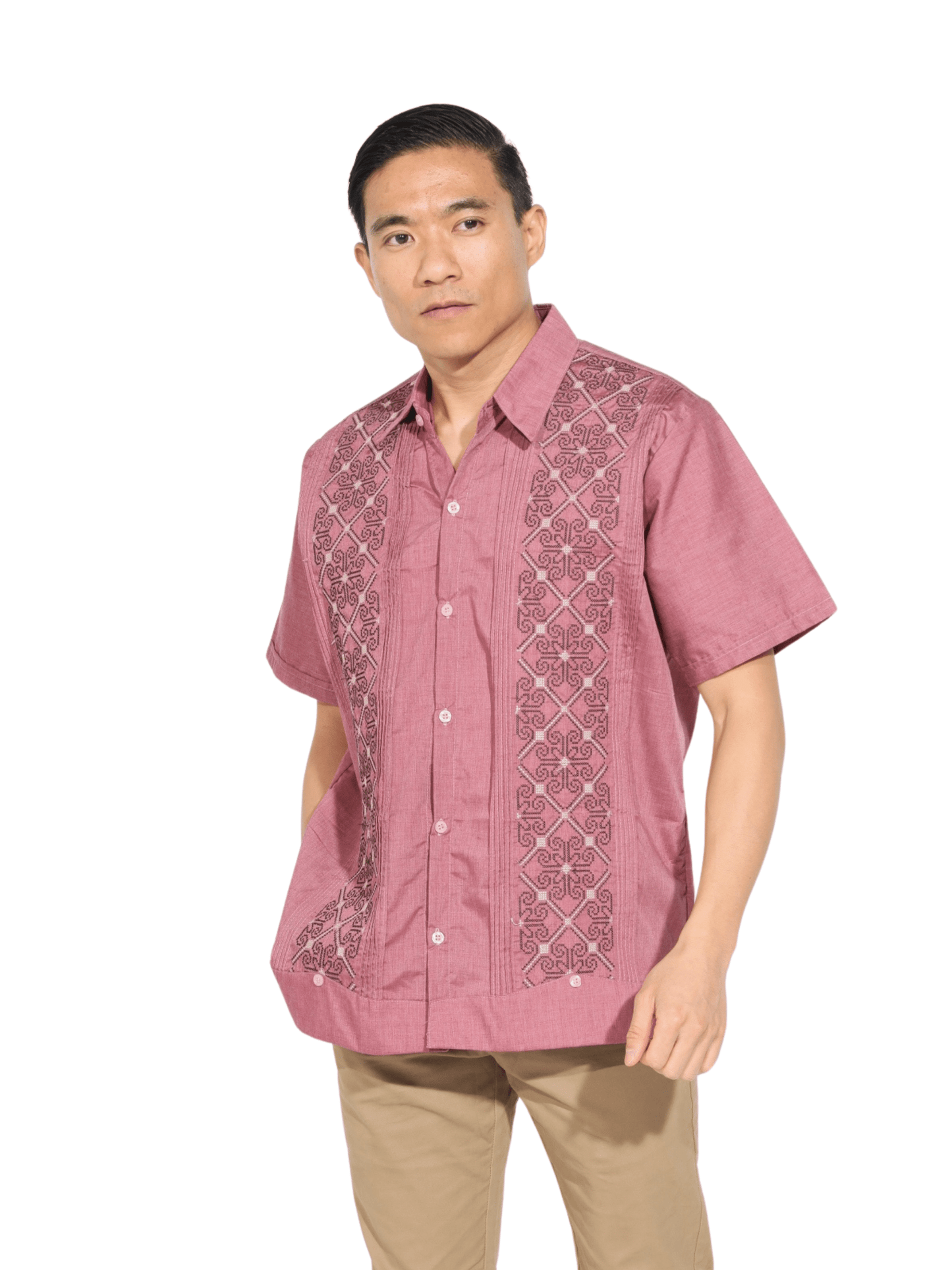 Fashion Corner LA Salmon Colred Guayabera (Copy Needed)