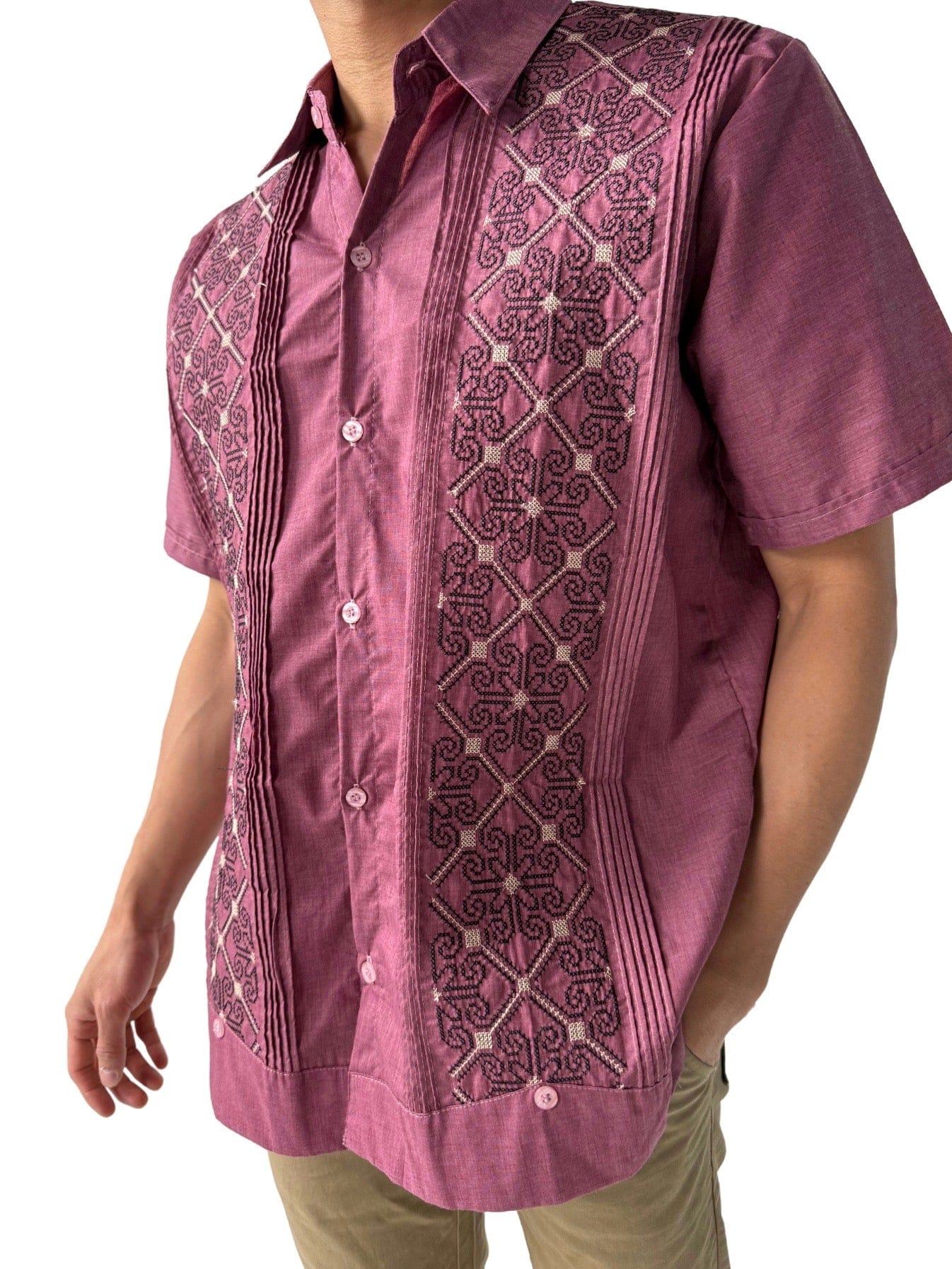 Fashion Corner LA Salmon Colred Guayabera (Copy Needed)