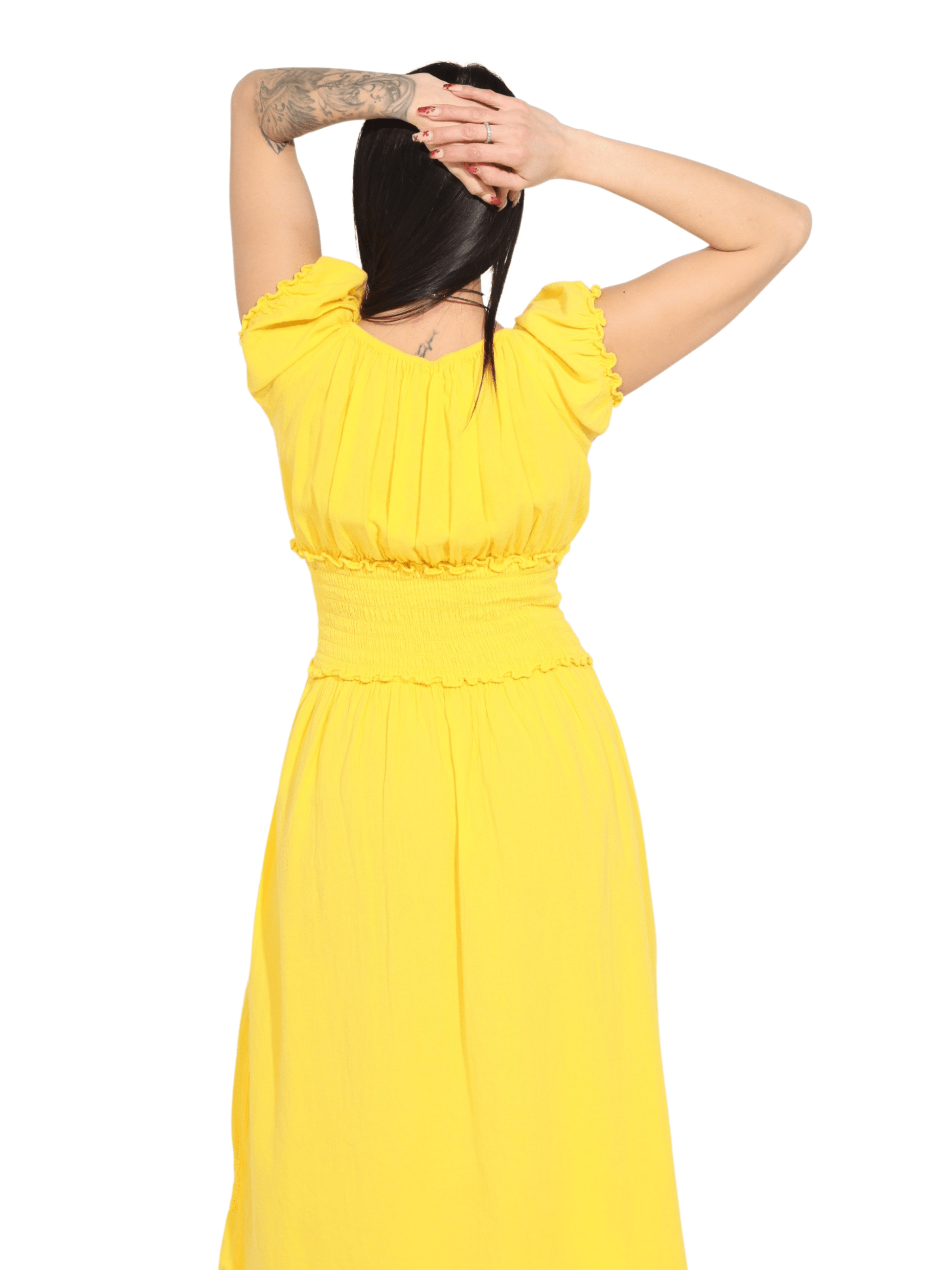 Fashion Corner LA Yellow Vestido Peruano Long Dress (Copy Needed)