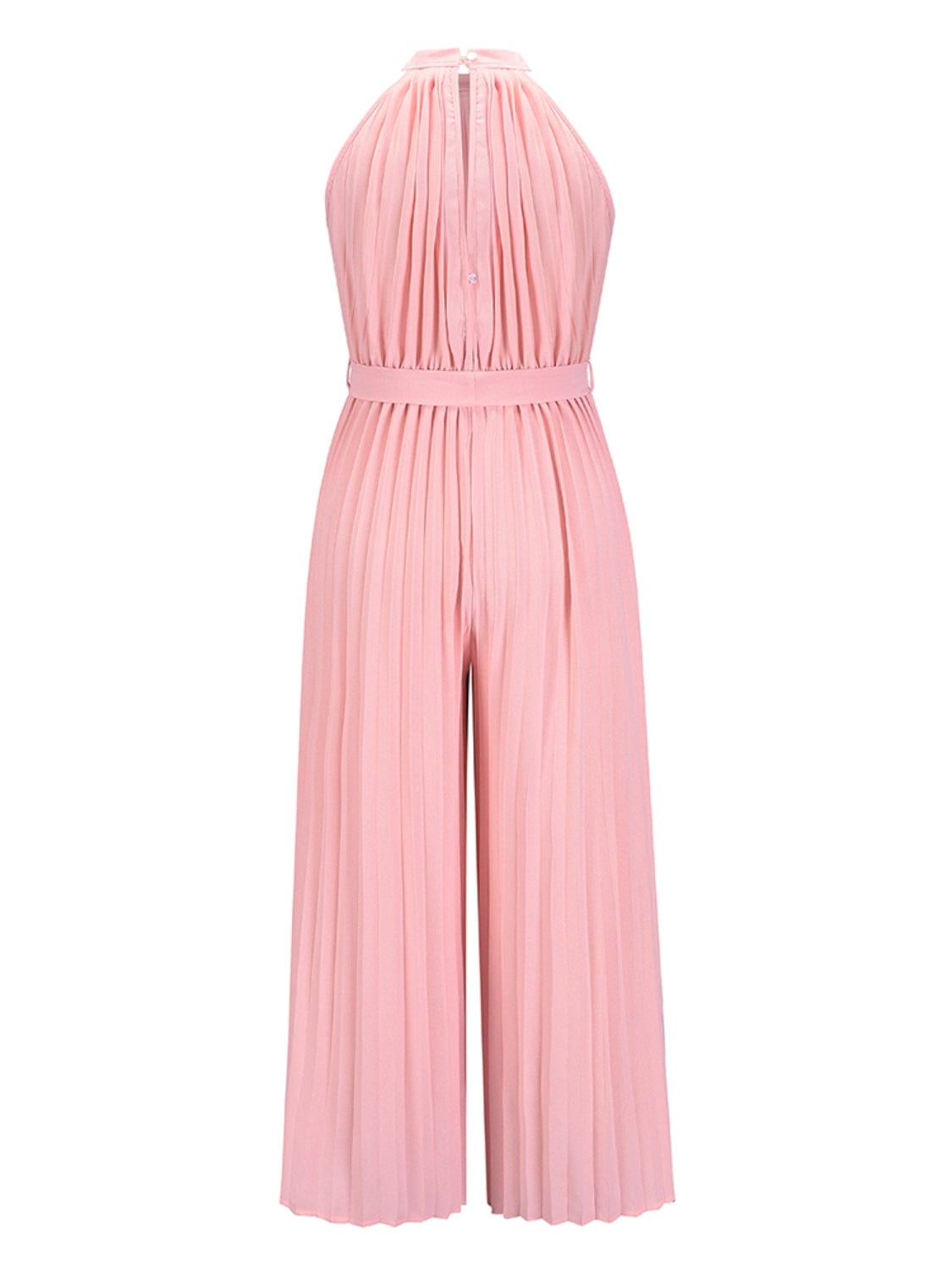 Trendsi Cutout Tied Pleated Sleeveless Jumpsuit