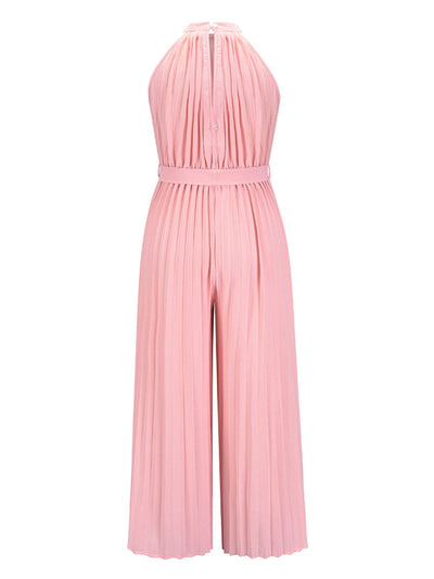 Trendsi Cutout Tied Pleated Sleeveless Jumpsuit