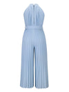 Trendsi Cutout Tied Pleated Sleeveless Jumpsuit