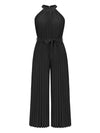 Trendsi Cutout Tied Pleated Sleeveless Jumpsuit