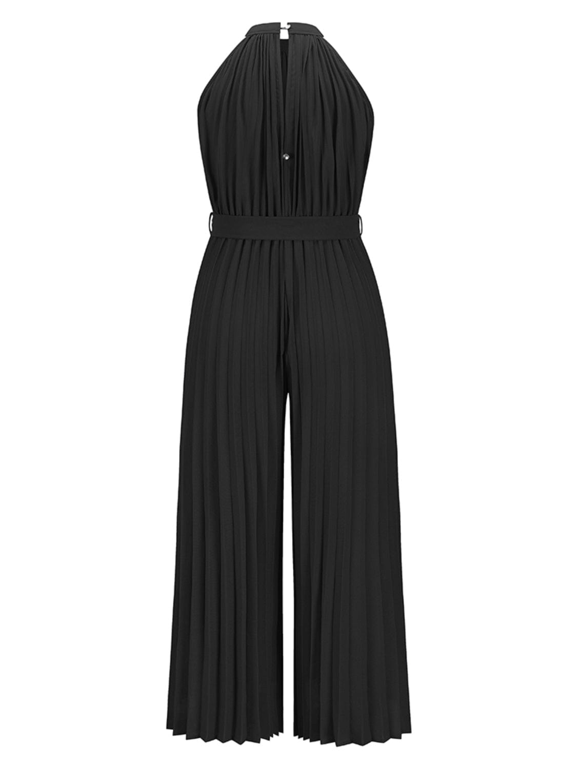 Trendsi Cutout Tied Pleated Sleeveless Jumpsuit