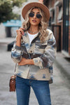 Trendsi Dust Storm / S Printed Collared Neck Jacket