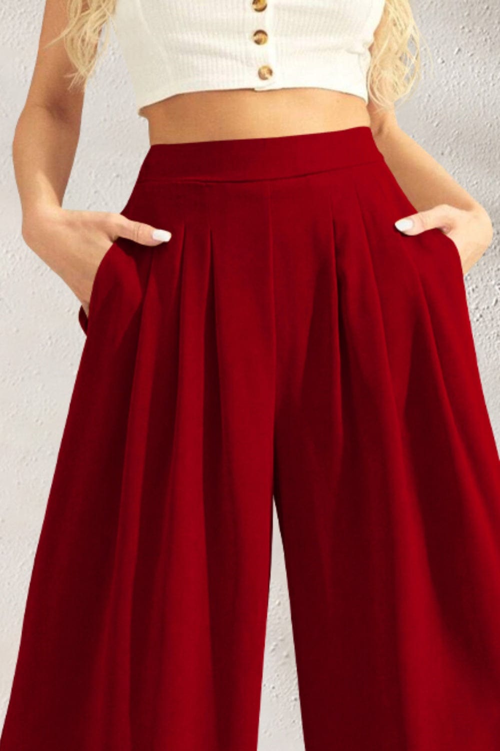 Trendsi High Waist Wide Leg Pants