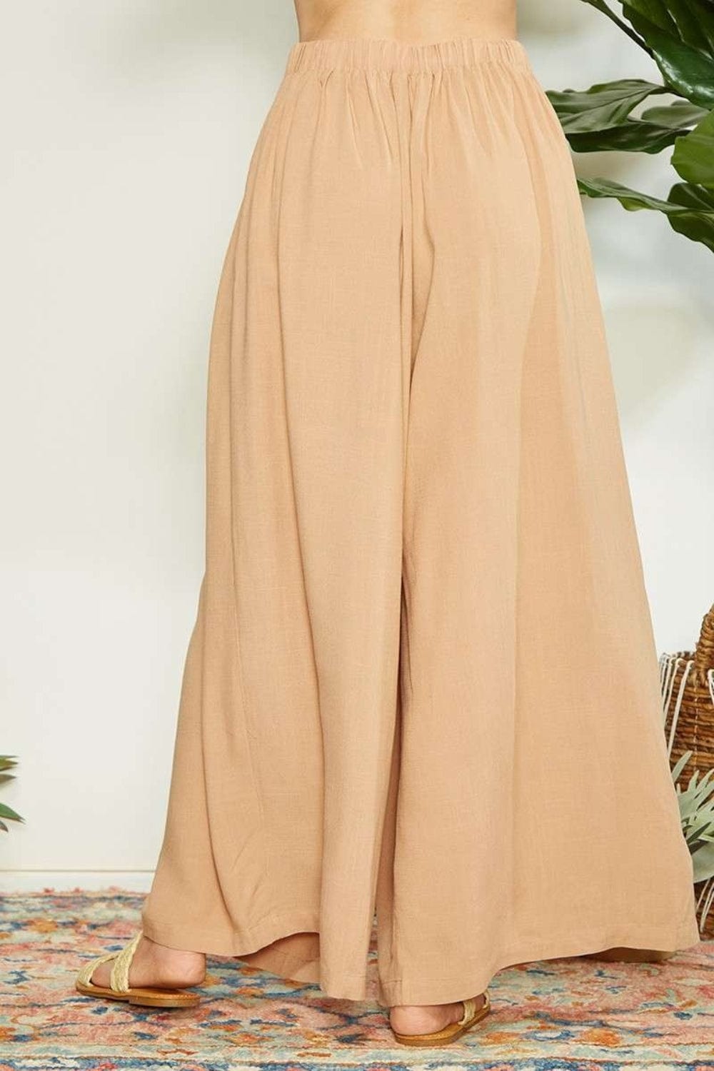 Trendsi Mittoshop Wrap Pleating Detail Wide Leg Pants