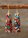 Trendsi Multicolor / One Size Geometrical Shape Imperial Jasper Dangle Earrings