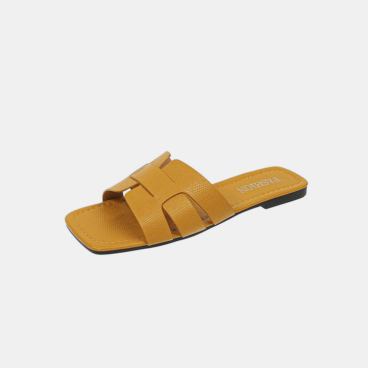 Trendsi Mustard / 35(US4) Open Toe PU Leather Sandals