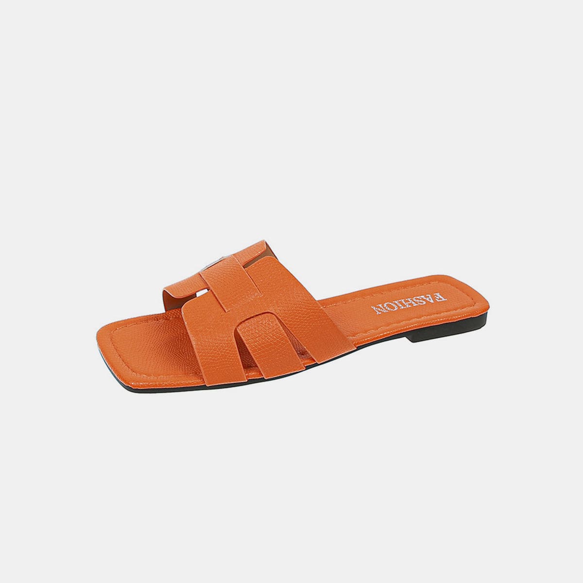 Trendsi Orange-Red / 35(US4) Open Toe PU Leather Sandals