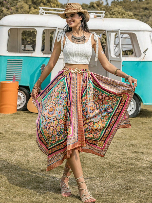 Boho handkerchief skirt best sale