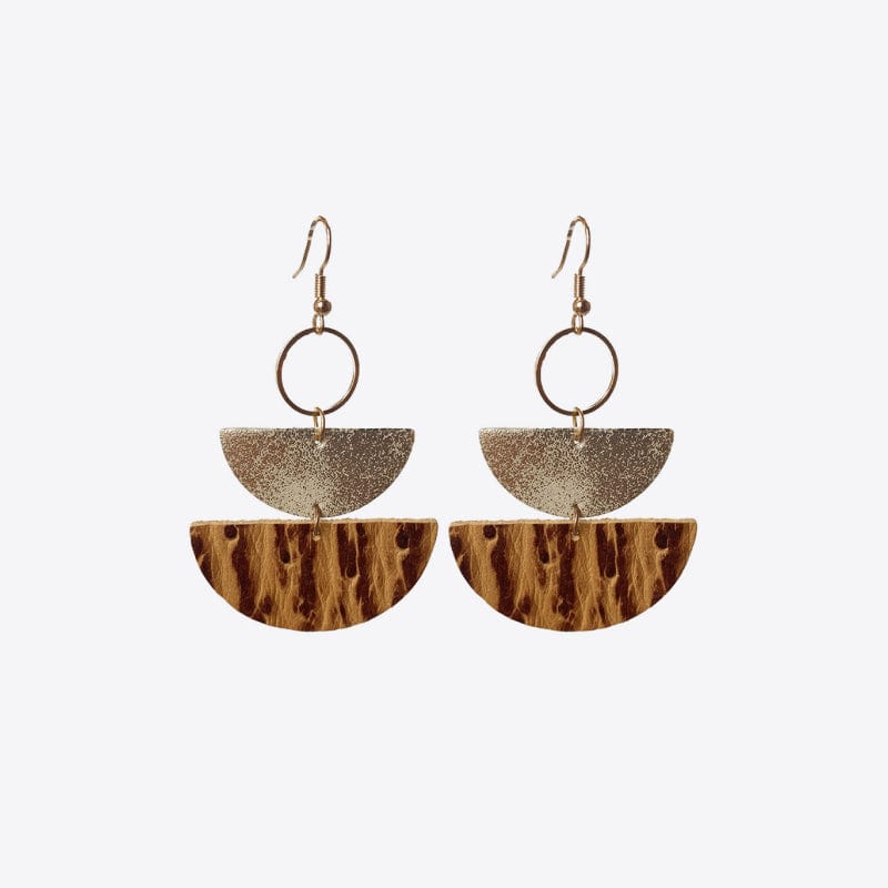 Trendsi PU Semicircle Drop Earrings