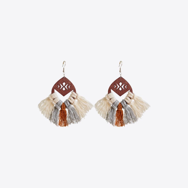 Trendsi Tassel Detail Drop Earrings