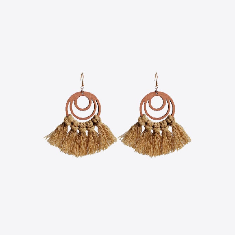 Trendsi Tassel Detail Geometric Earrings