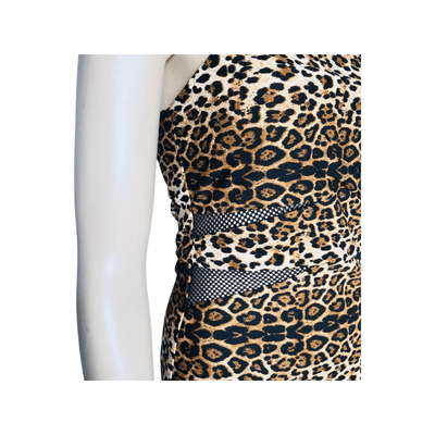 Fashion Corner LA Halter Mini Dress Leopard Print