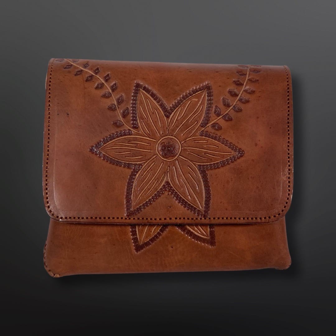 fashion-corner-la Leather 1x1 Flower Personal Bag