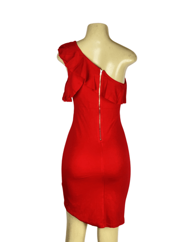 fashion-corner-la Red Dress Over the Shoulder