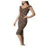 Fashion Corner LA Small V- Neck Leopard Print Midi Dress