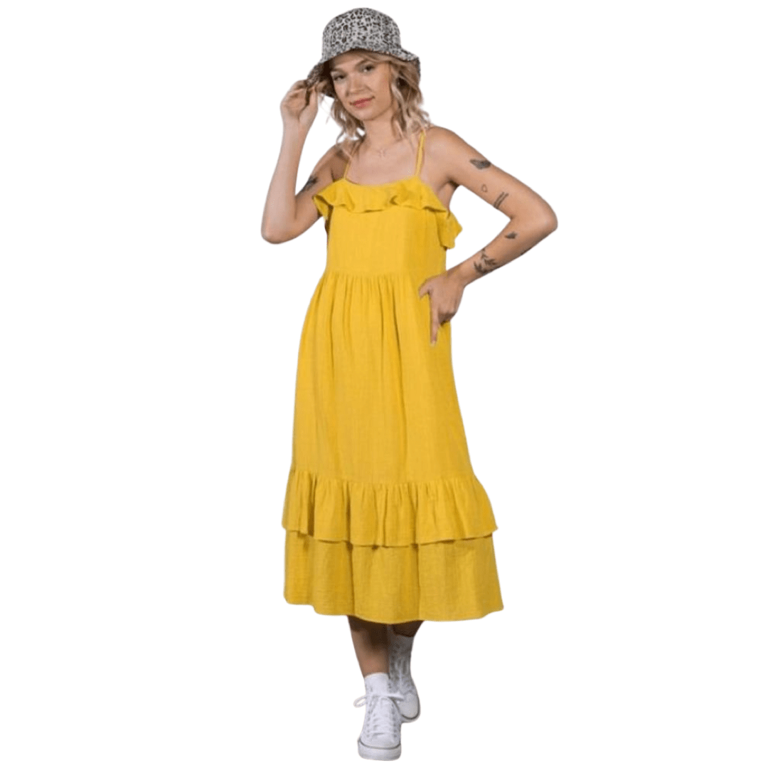 Fashion Corner LA Yellow Spring Dress